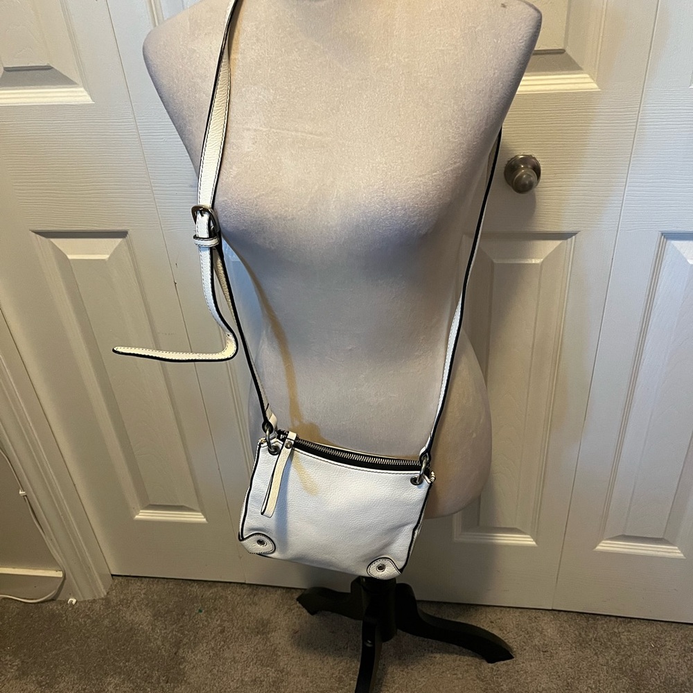 Danier Leather Elegant White Crossbody Bag
